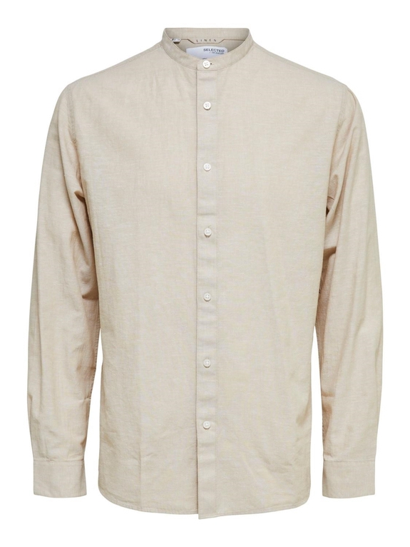 Selected Reg New Linen Shirt LS China - Incense
